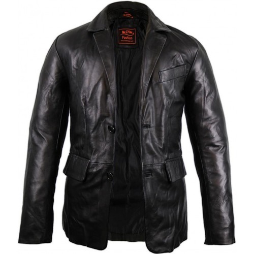 Herren leder blazer aus - leder, echtem