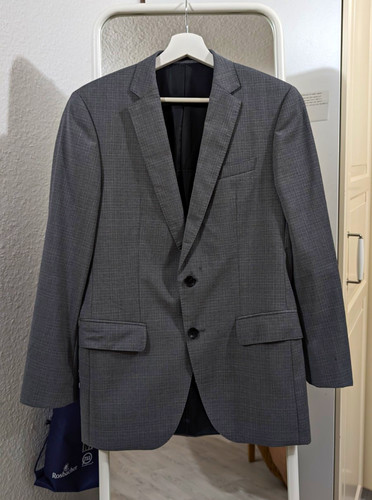 Hugo boss grey check blazer - grey,