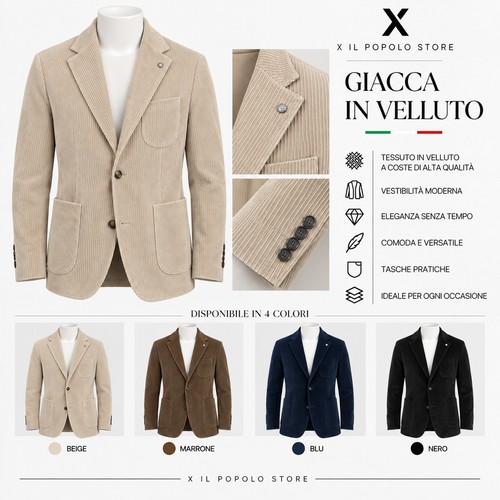Herren jacke samt - jacke, blazer