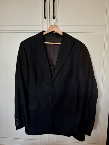 Blazer linen black never - linen,